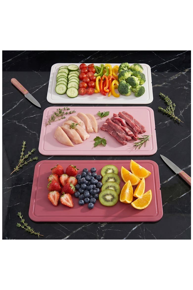 Leo Legacy 3-Piece Cutting Board Set, Alternate, color, PINK