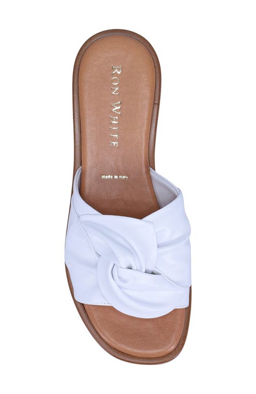 Ron White Veronica Slide Sandal In White