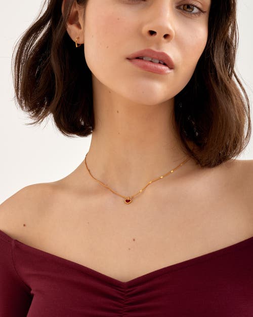 Katie Loxton Rouge Waterproof Gold Heart Necklace In Gold