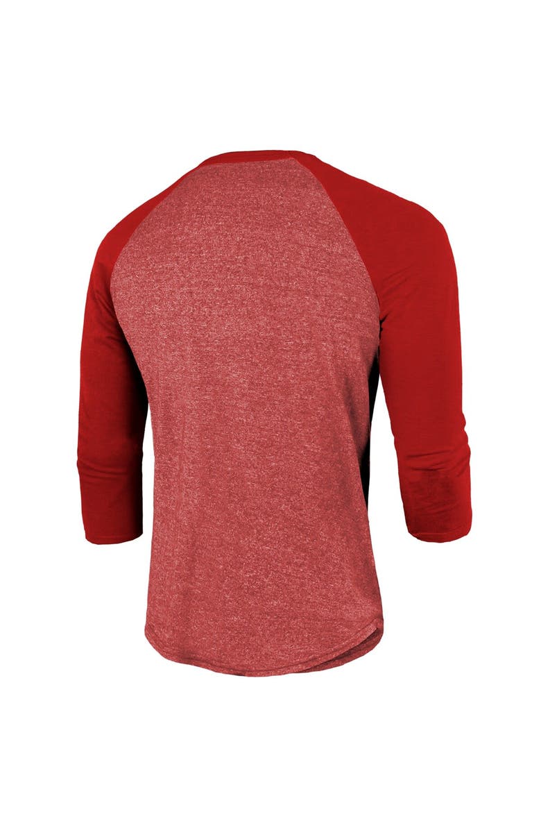 Majestic Threads Men's Majestic Threads Scarlet San Francisco 49ers 2023 NFC Champions Tri-Blend Raglan 3/4-Sleeve T-Shirt, Alternate, color, 