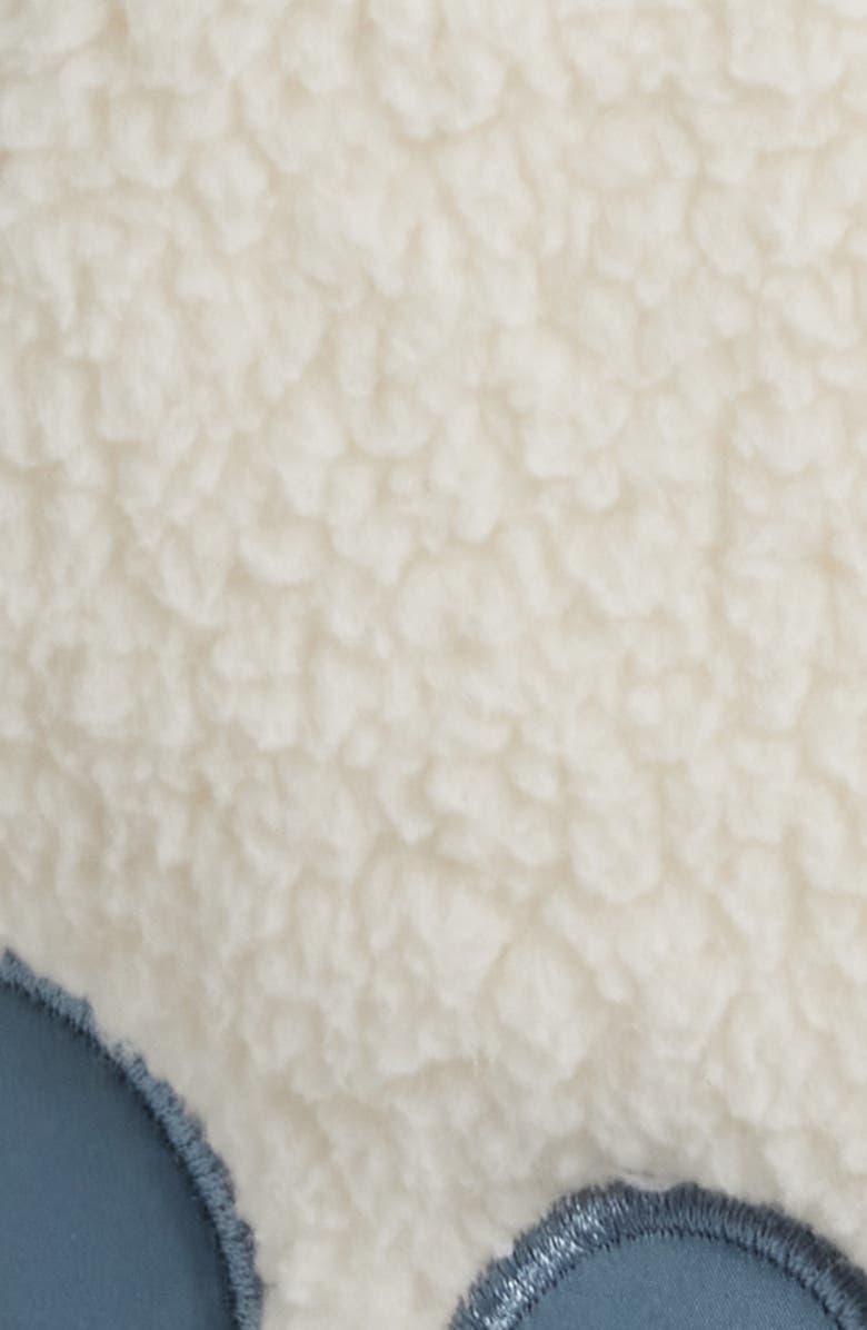 Thread & Supply Flower Patch Faux Shearling Pullover, Alternate, color, Ivory Windward Blue Combo