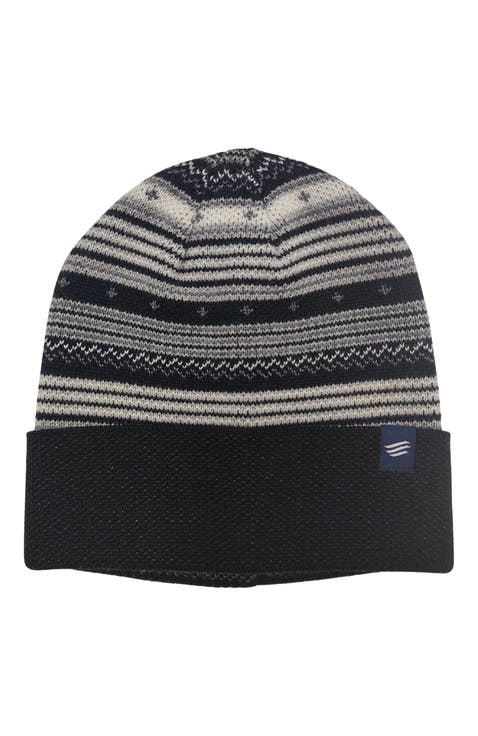 Merino Wool Modern Fair Isle Knit Beanie