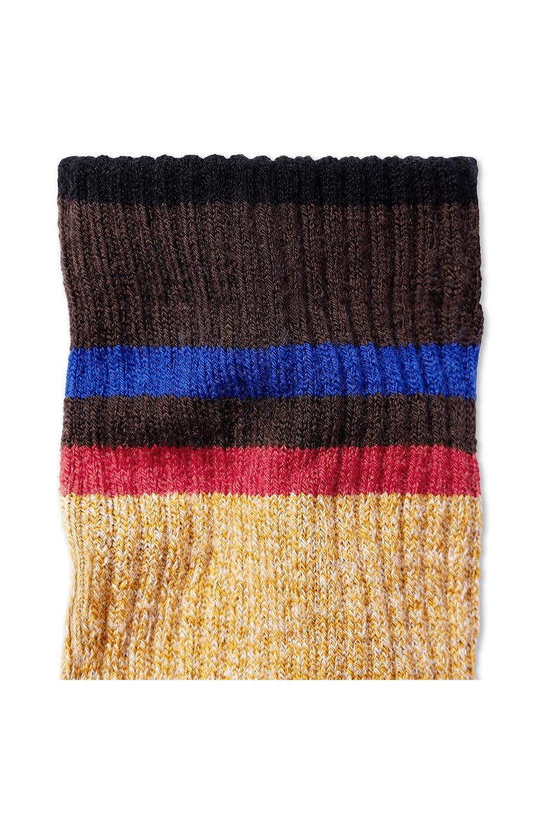 Multistripe Marl Wool Blend Crew Socks, Alternate, color, ESPRESSO