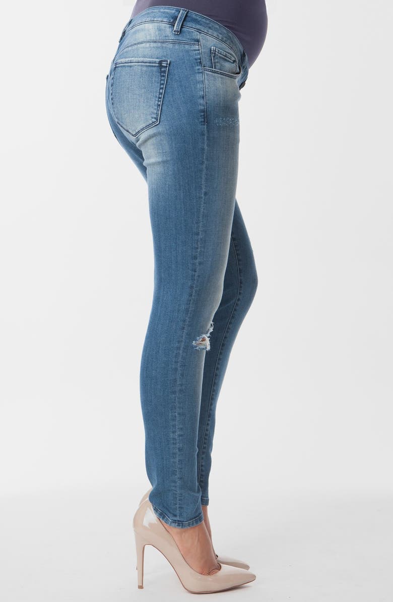 Seraphine 'Gerie' Ripped Maternity Skinny Jeans, Alternate, color, 
