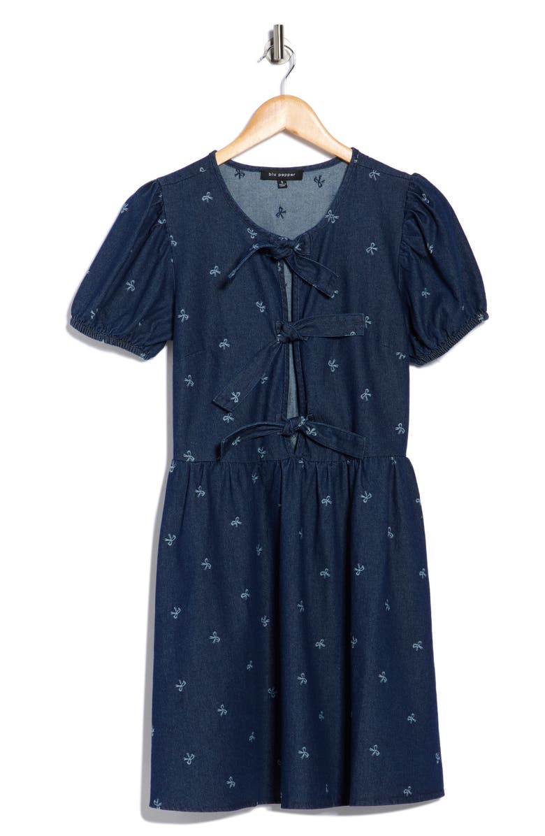 Bow Print Minidress