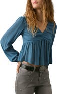 MANGO TEEN Ruched Flowy Top