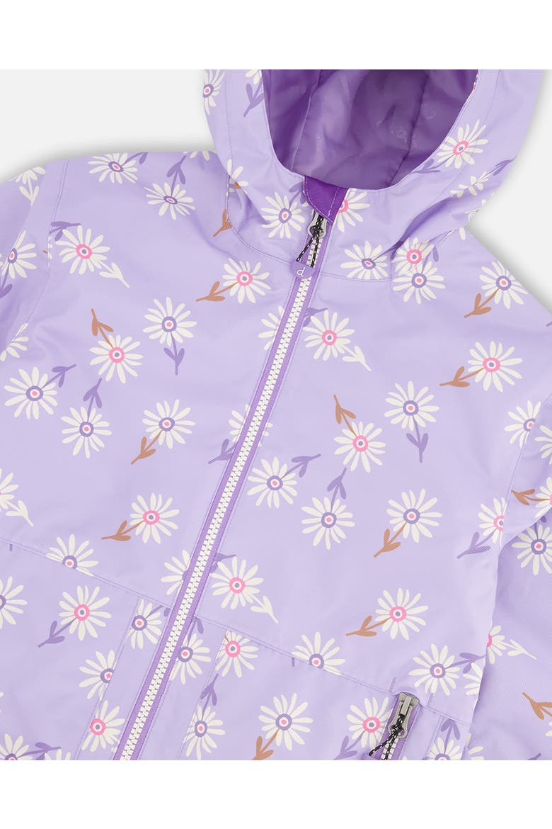 Mid-Season Daisy Jacket, Alternate, color, Purple Printed Daisies