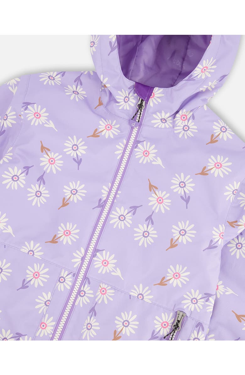 Deux par Deux Mid-Season Daisy Jacket, Alternate, color, Purple Printed Daisies