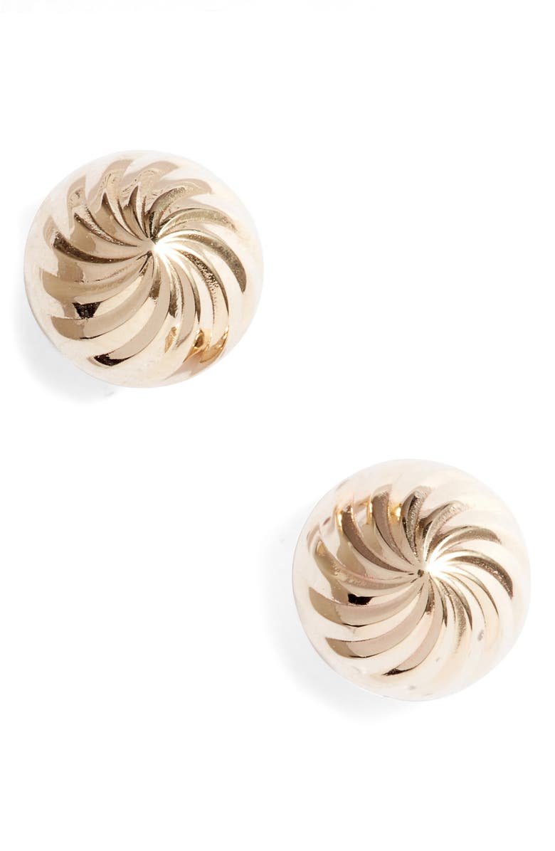 Bony Levy 14K Gold Swirl Stud Earrings, Main, color, 