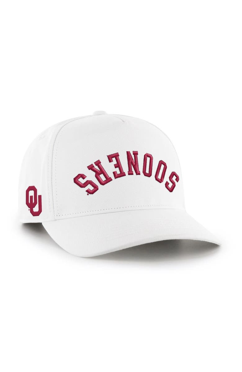'47 Men's '47 White Oklahoma Sooners Flip Script Hitch Adjustable Hat, Main, color, 