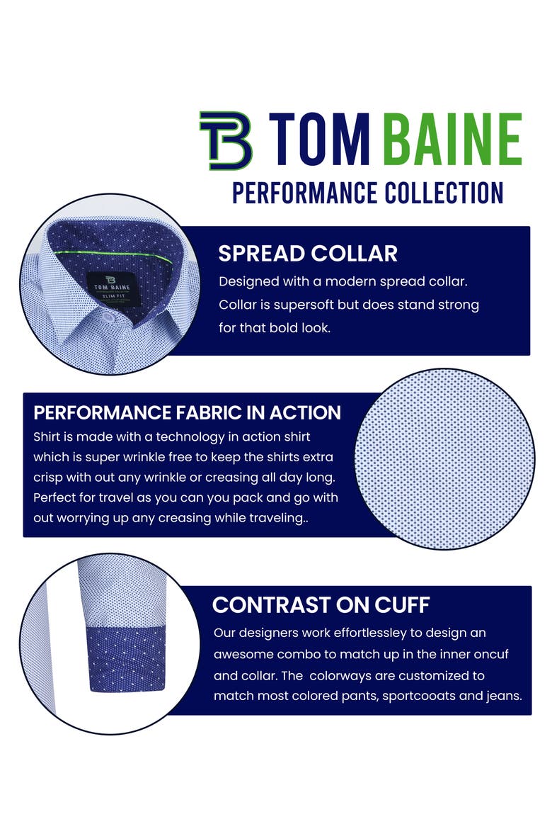 Slim Fit Performance Stretch Long Sleeve Button Front Shirt, Alternate, color, SKY BLUE