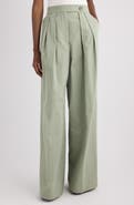 Dries Van Noten Pleated Cotton Wide Leg Pants