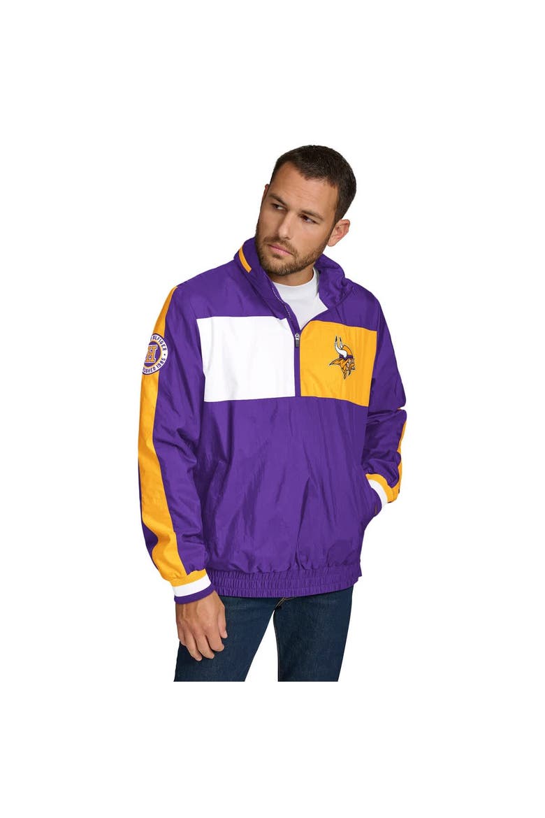 Men's Tommy Hilfiger Purple Minnesota Vikings Gael Lightweight Half-Zip Hoodie Jacket, Main, color, Purple