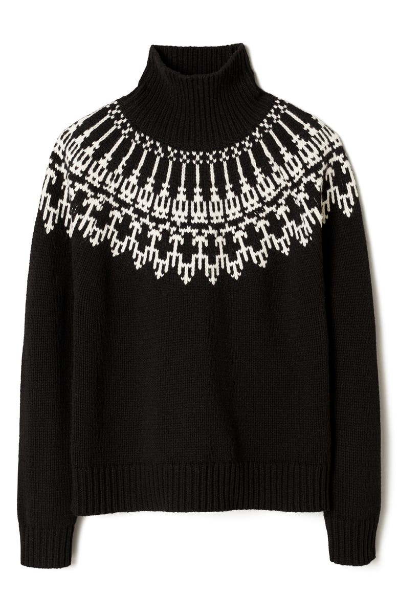 Tory Sport by Tory Burch Fair Isle Merino Wool Turtleneck Sweater, Main, color,