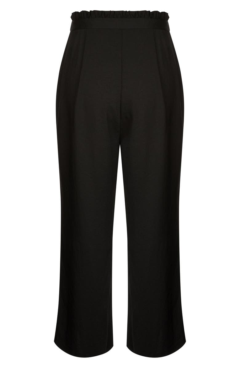 City Chic Frilled Waist Crop Pants, Alternate, color, 