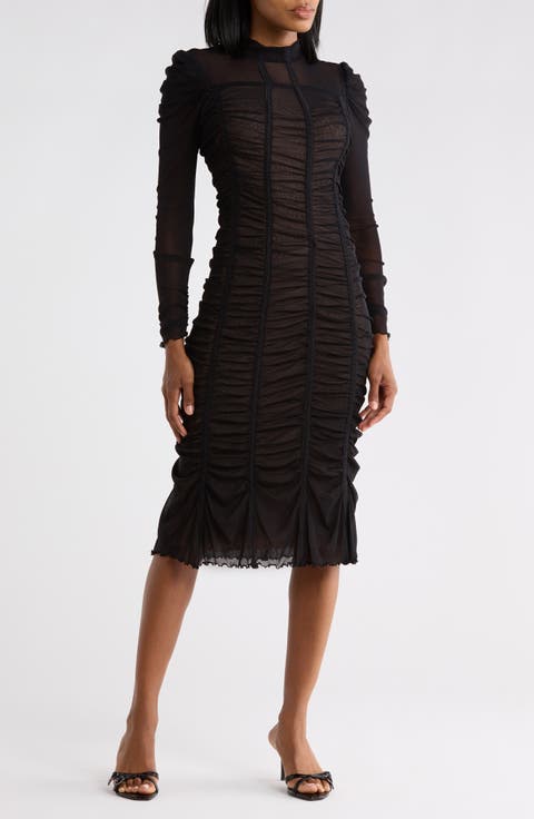 Carmela Ruched Midi Dress