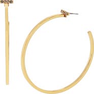 AllSaints Pavé Bar Hoop Earrings