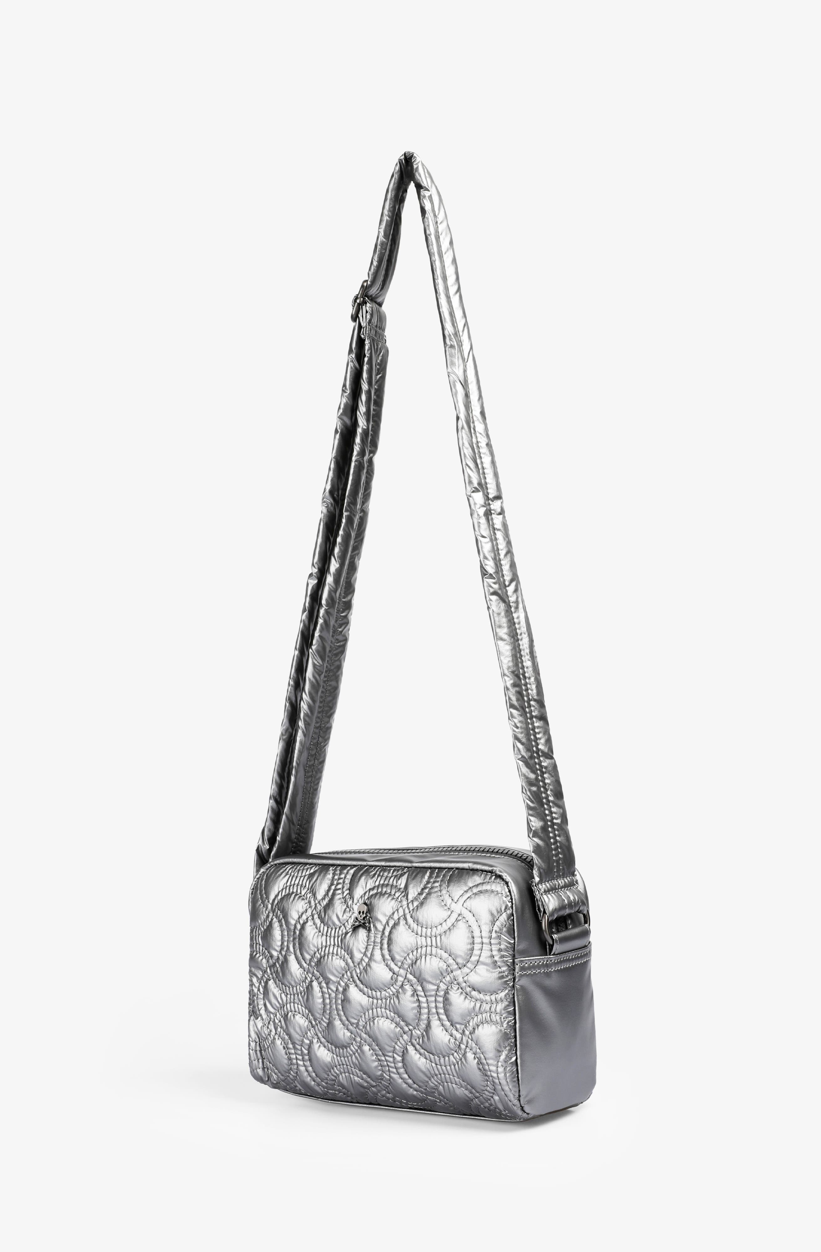 Scalpers Nyquiltedfabric Bag, Alternate, color, Silver