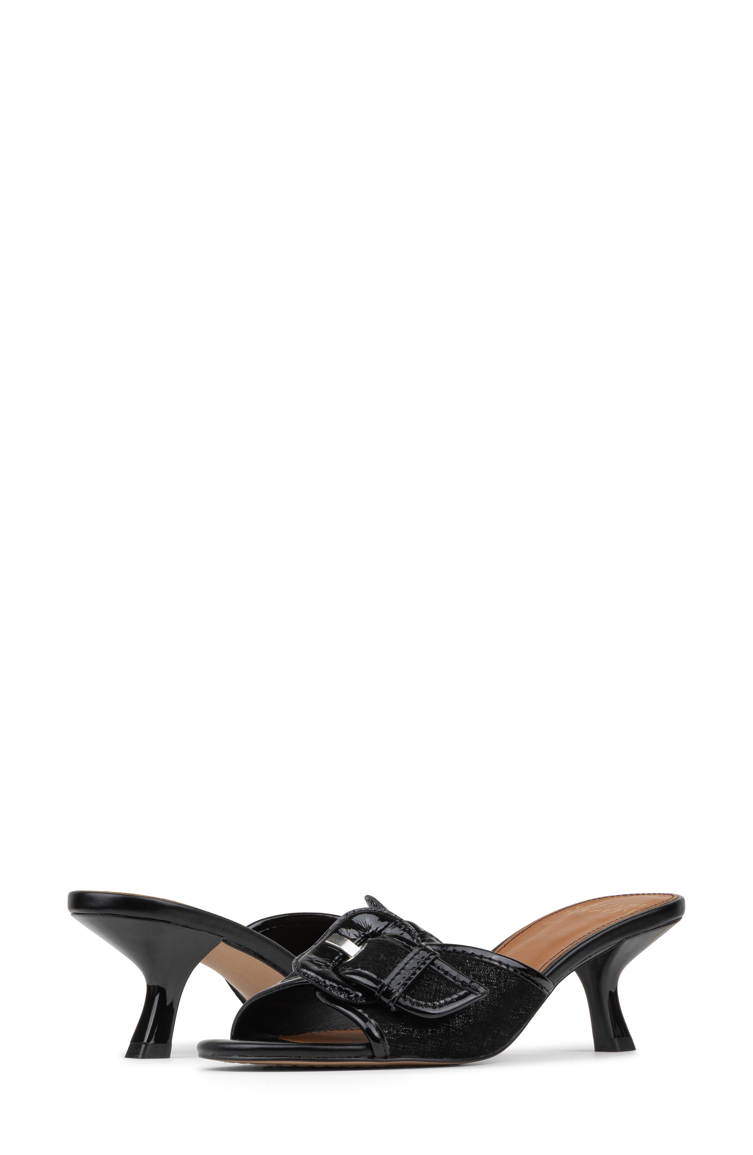 Donald Pliner Buckle Mule, Alternate, color, Black