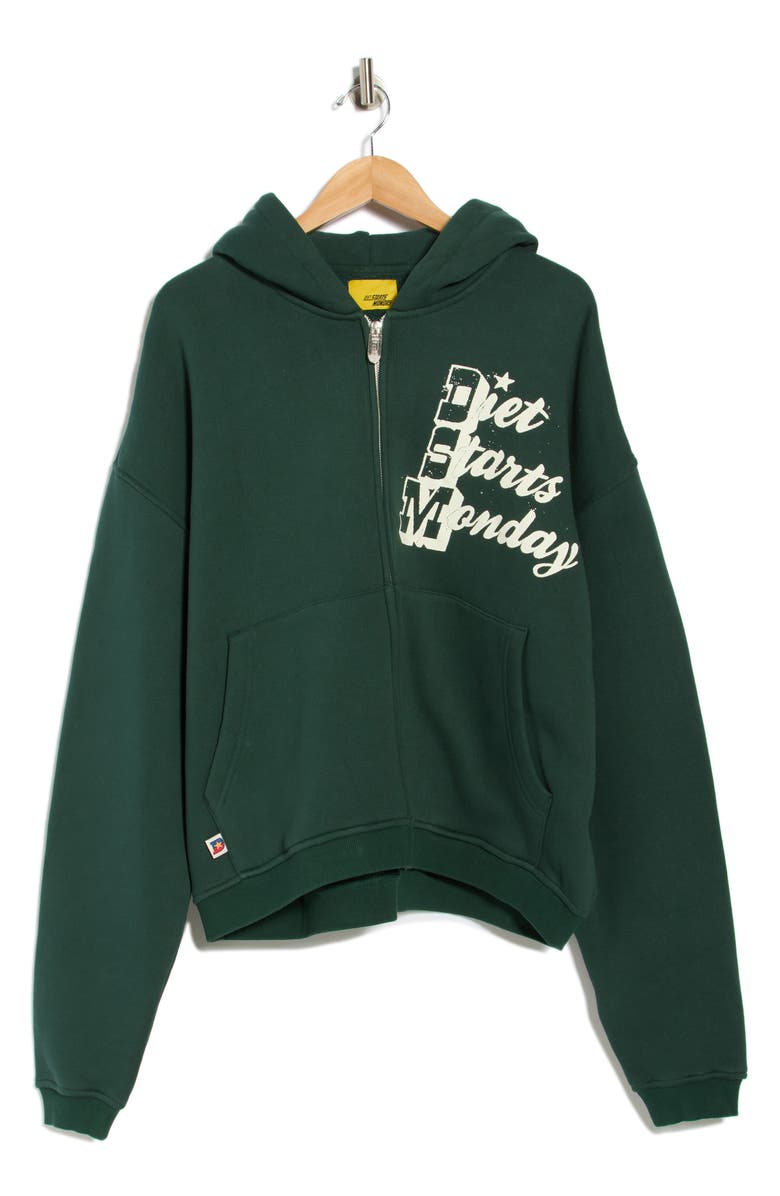 DIET STARTS MONDAY Star Full Zip Sweatshirt, Alternate, color, Pine