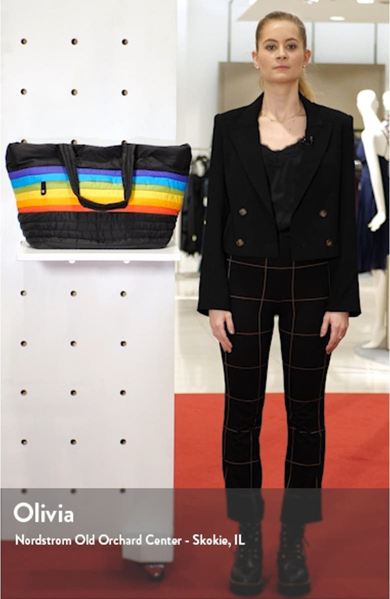 Large Puffer Rainbow Tote, sales video thumbnail