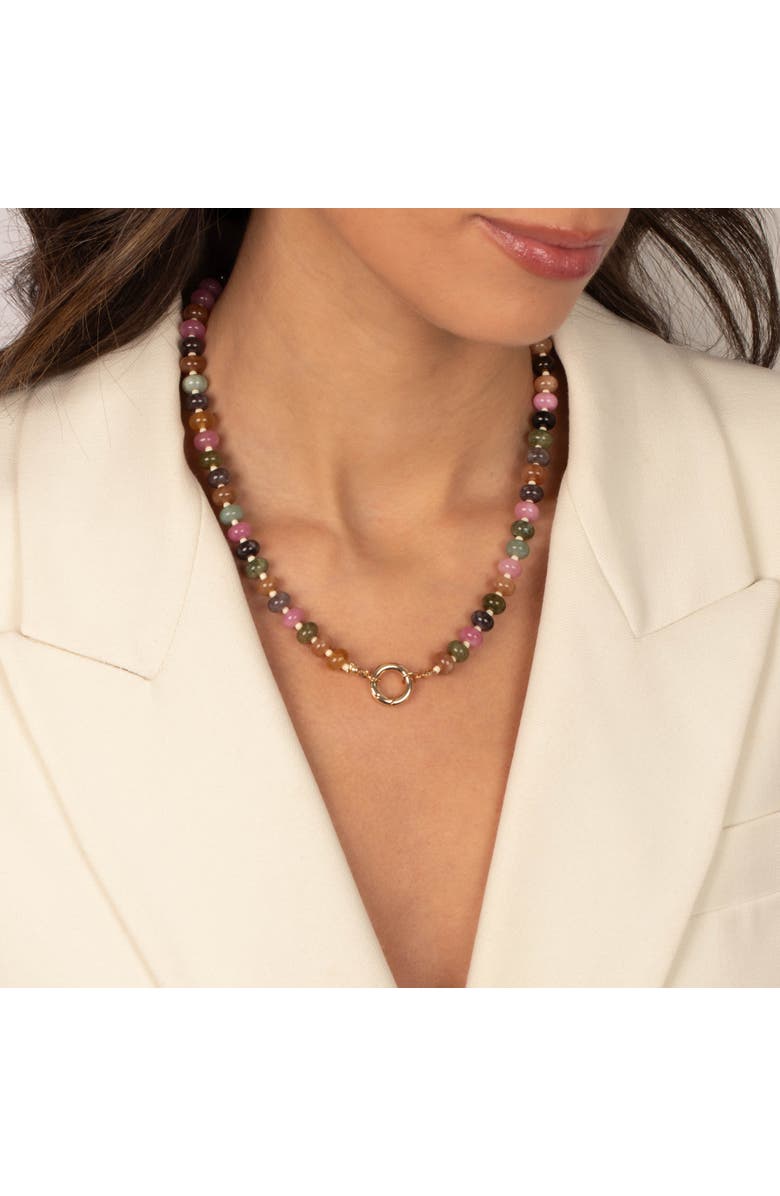 BY ADINA EDEN Earth Tone Beaded Clicker Necklace, Alternate, color, Multi-Color