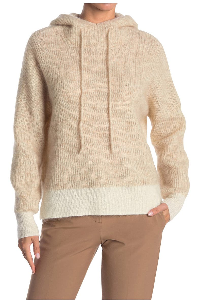 Ganni Soft Wool Knit Hoodie, Main, color,