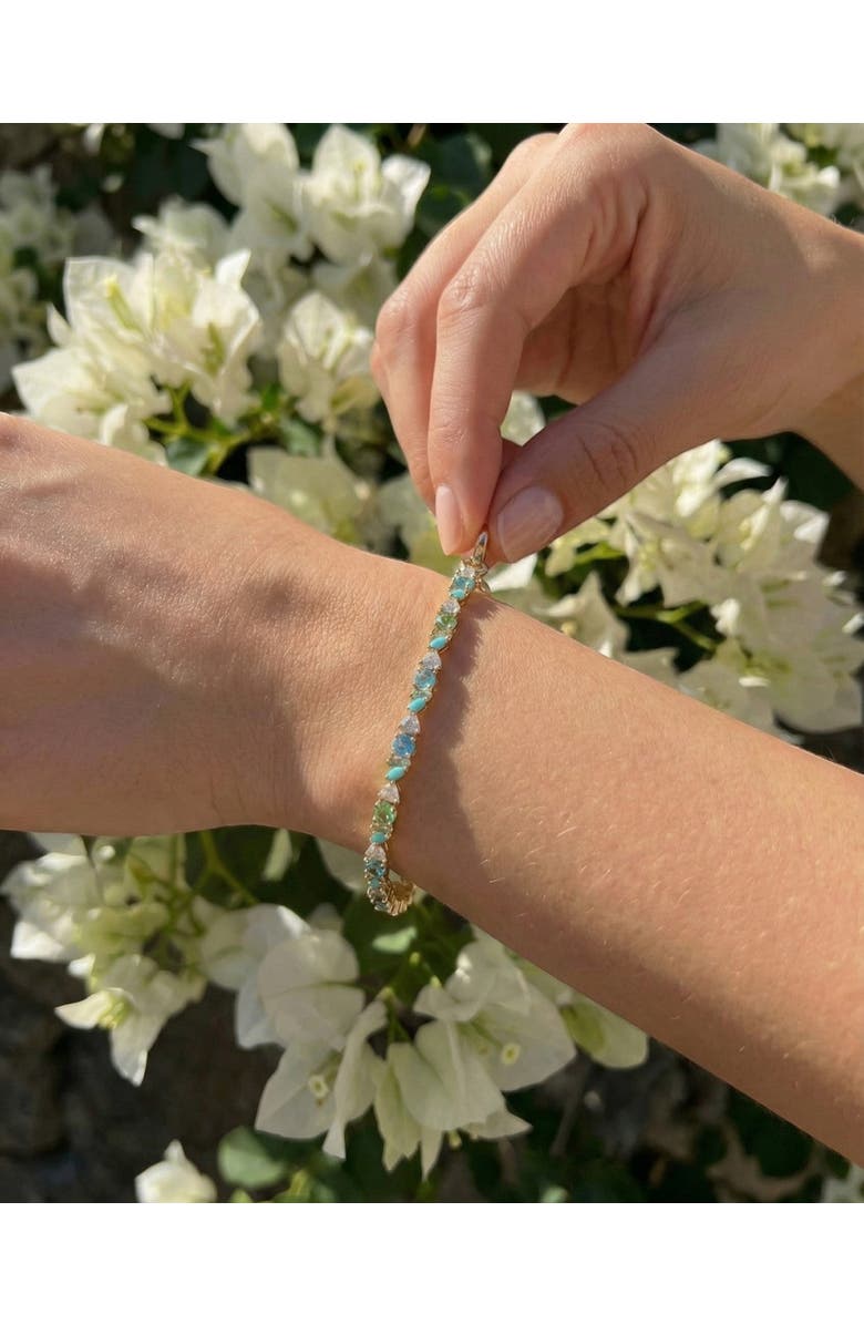 NATIVE GEM Vienna Opal Tennis Bracelet, Alternate, color, Turquoise