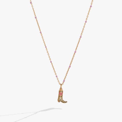 Barbie Cowboy Boot Pendant Necklace