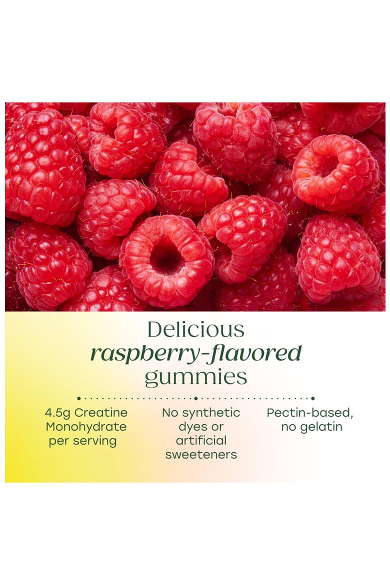 Creatine Monohydrate Gummies, Raspberry, 90 Gummies, Alternate, color, None