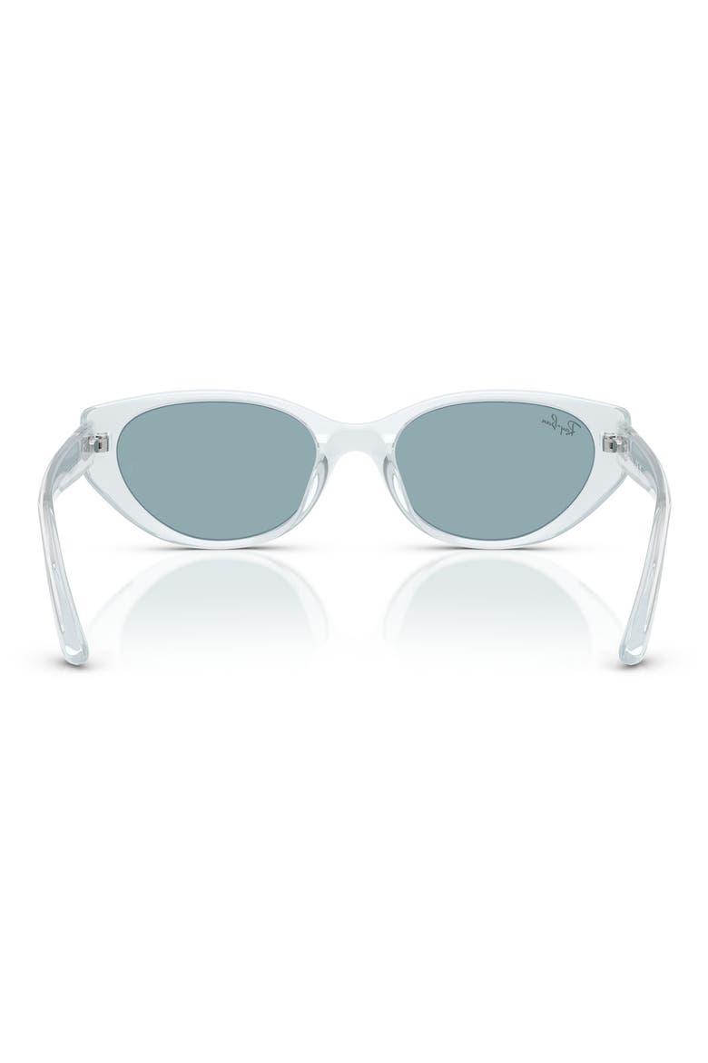 55mm Pillow Sunglasses, Alternate, color, TRANSPARENT ICE / BLUE