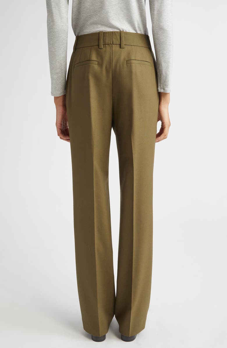 Lafayette 148 New York Reade Stretch Wool Straight Leg Pants, Alternate, color, Forage Green