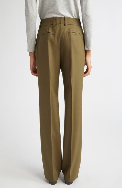 Lafayette 148 New York Reade Stretch Wool Straight Leg Pants In Green