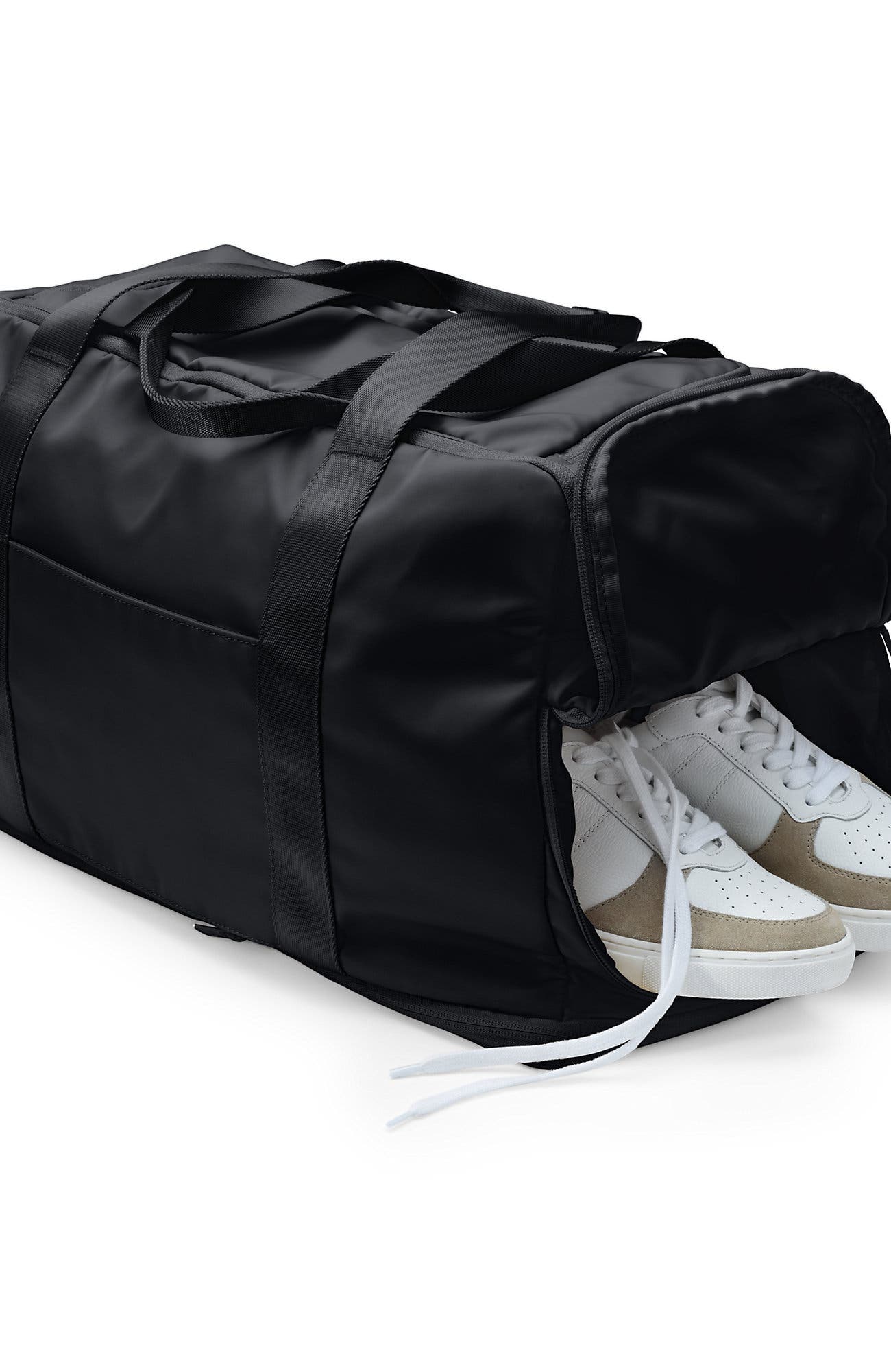 Lands' End Travel Carry On Luggage Duffle Bag, Alternate, color, Black