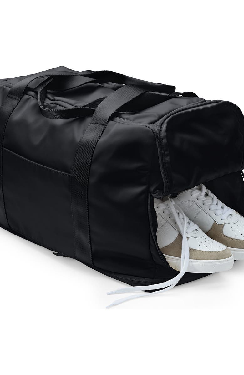 Lands' End Travel Carry On Luggage Duffle Bag, Alternate, color, Black