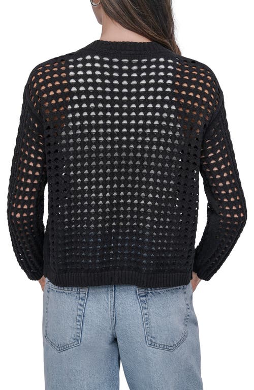 Dkny Jeans Open Stitch Cotton Cardigan In Multi