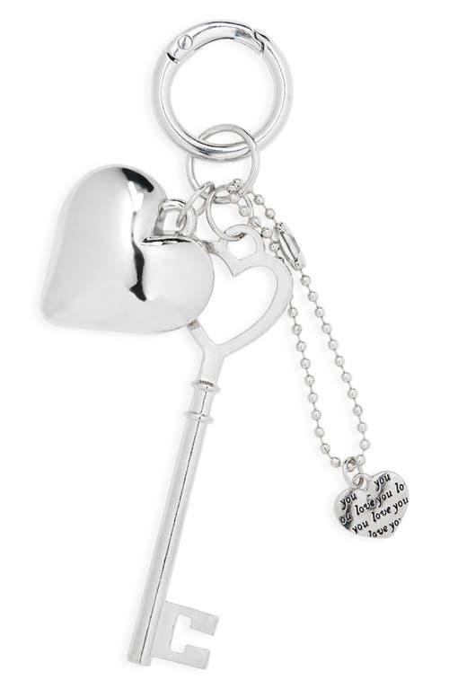 Bp. Lock & Key Bag Charm In Silver