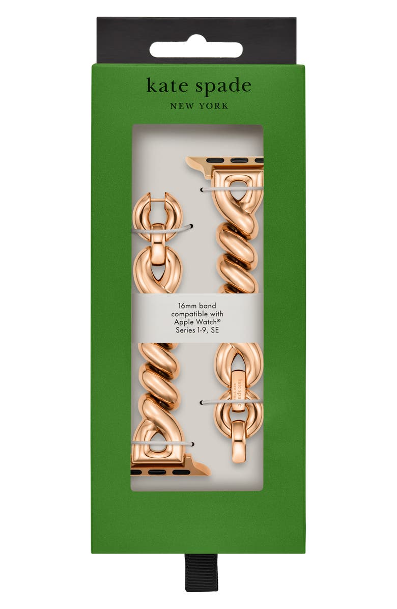 Kate Spade New York twist 16mm stainless steel apple watch<sup>®</sup> watchband, Alternate, color, Rose Gold