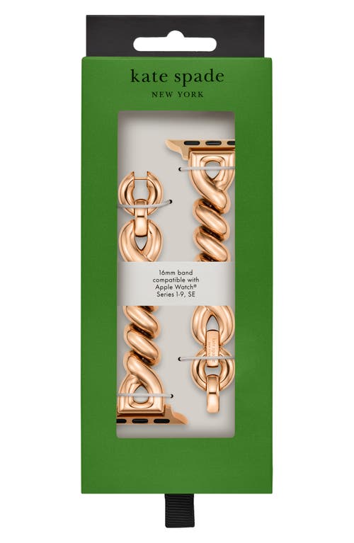 Kate Spade New York Rose Gold-tone Stainless Steel Strap For Apple Watch, 38-45mm In Rose Gold