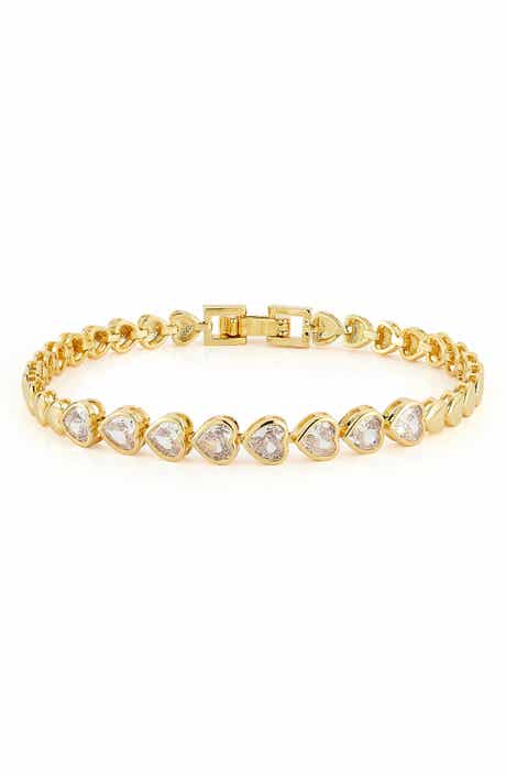 Cubic Zirconia Heart Bracelet