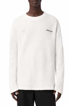 Emblem Logo Waffle Stitch Graphic Sweatshirt