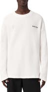 AllSaints Emblem Logo Waffle Stitch Graphic Sweatshirt
