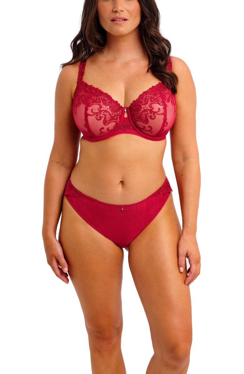 Fantasie Portia Brazilian Cut Briefs, Alternate, color, Red