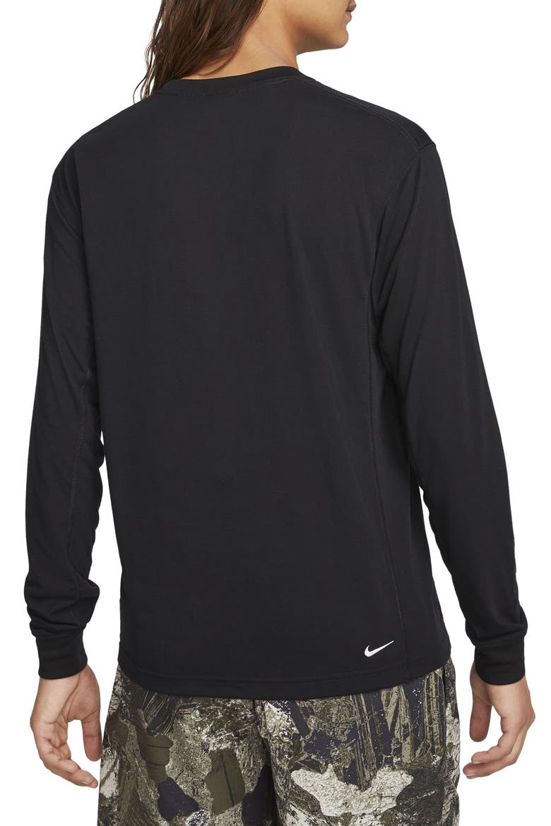 Men's Dri-FIT ACG Goat Rocks Long Sleeve T-Shirt, Alternate, color, BLACK/ KHAKI/ LIGHT BROWN