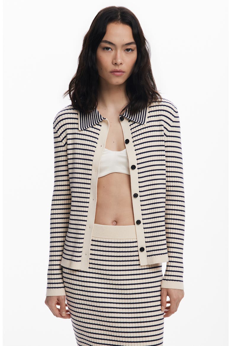 Stripe Rib Midi Sweater Skirt, Alternate, color, LIGHT BEIGE