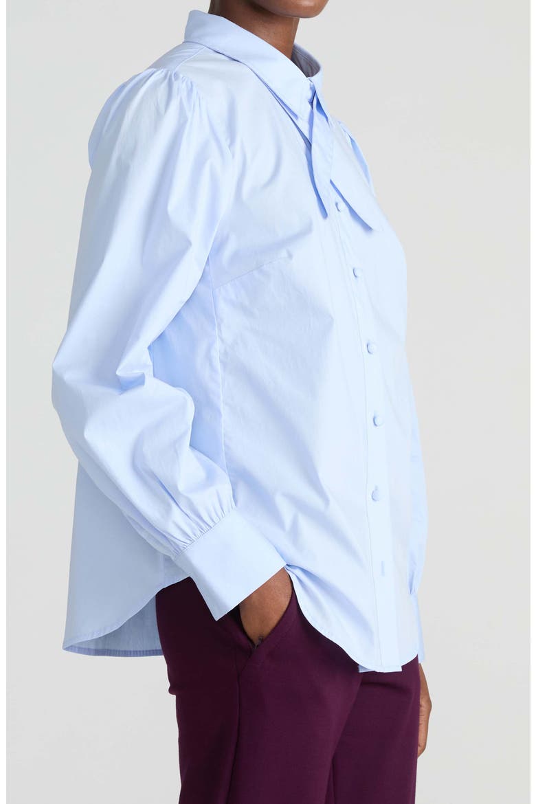 Janet Stretch Poplin Button-Up Shirt, Alternate, color, SERENE BLUE