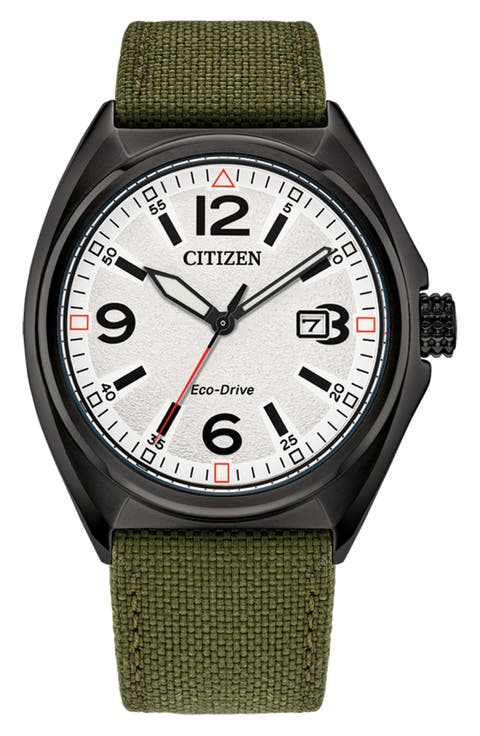 Eco-Drive Nylon Strap Watch, 40mm x 10mm