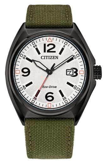 Citizen Eco-Drive Nylon Strap Watch, 40mm x 10mm