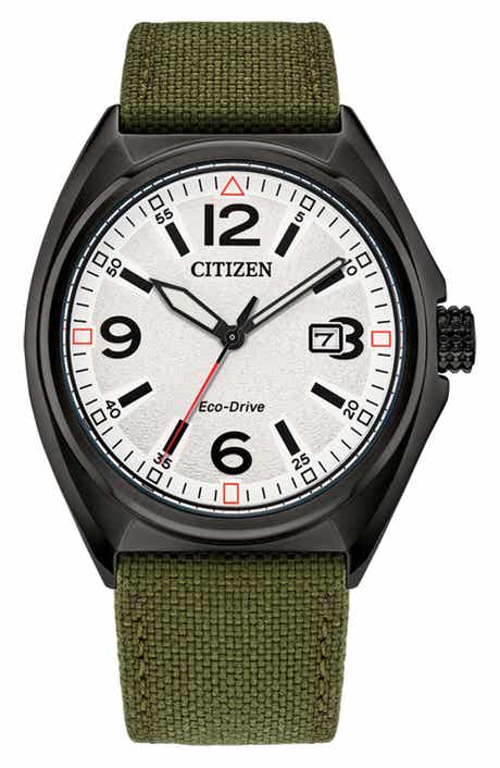 Citizen Eco-Drive Nylon Strap Watch, 40mm x 10mm
