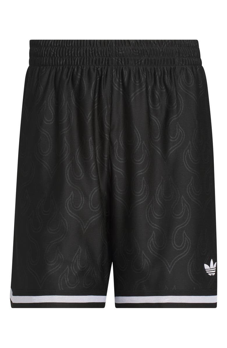 adidas Basketball Flame Loose Fit Drawstring Shorts, Alternate, color, Black/ /